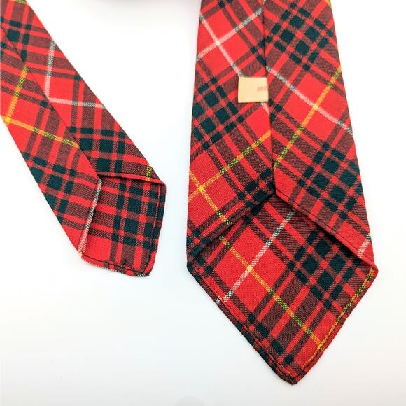 Vintage Lochcarron Tartan Plaid Tie Bruce Clan New Wool Made in Scotland Preppy - Picture 3 of 8